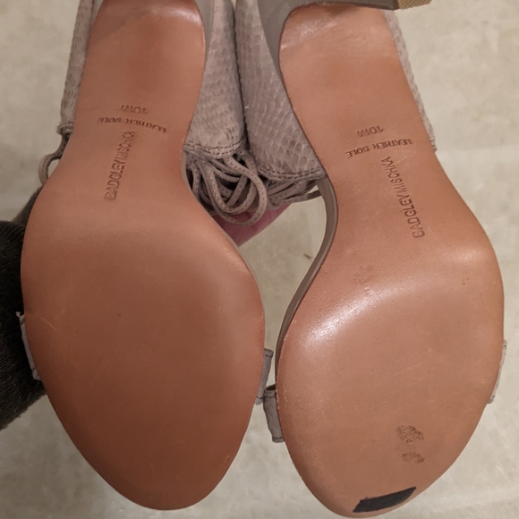 New Badgley Mischka dressy heels in nude/taupe - Picture 3 of 7